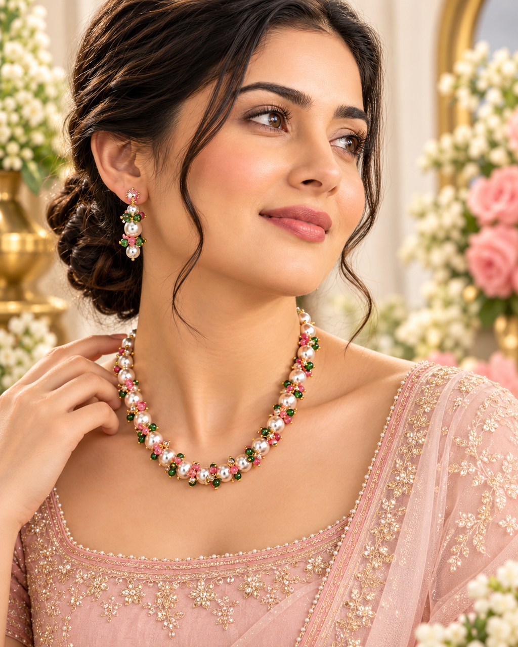 AABHA –MUKTA VASANTIKA Necklace Set