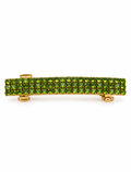 AABHA HARITKA Green Crystal Gold Barrette Hair Clip