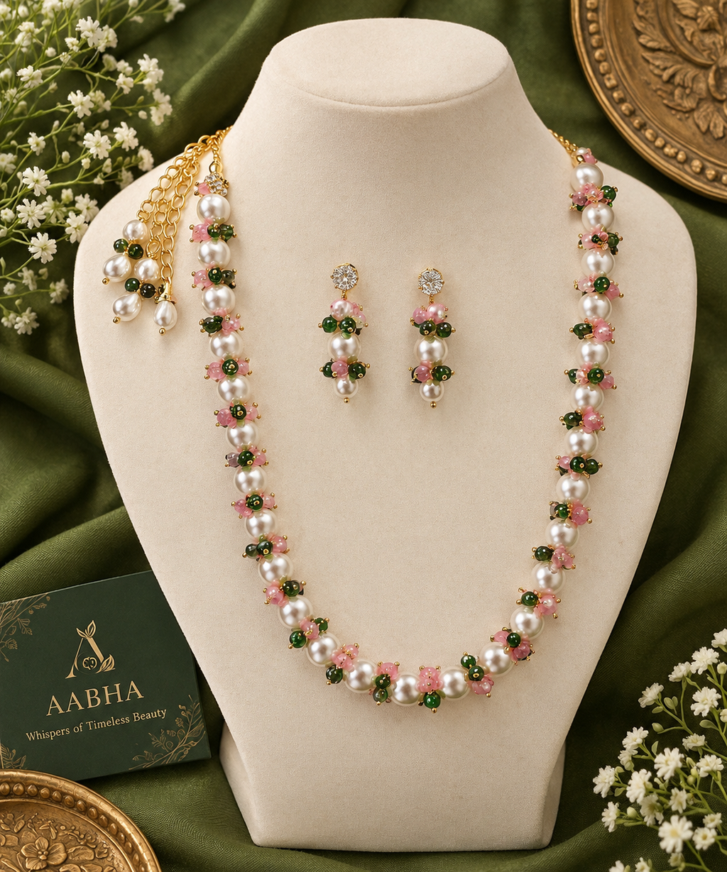 AABHA –MUKTA VASANTIKA Necklace Set